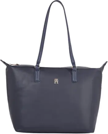 Çantë krahu për femra Tommy Hilfiger, e zezë