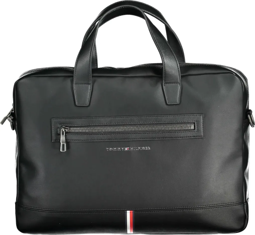 Çantë pune TOMMY HILFIGER MAN BLACK BRIEFCASE, meshkuj, e zezë - 1