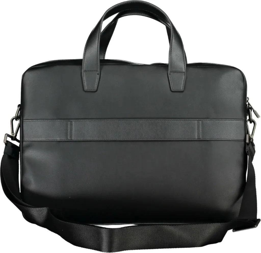 Çantë pune TOMMY HILFIGER MAN BLACK BRIEFCASE, meshkuj, e zezë - 2