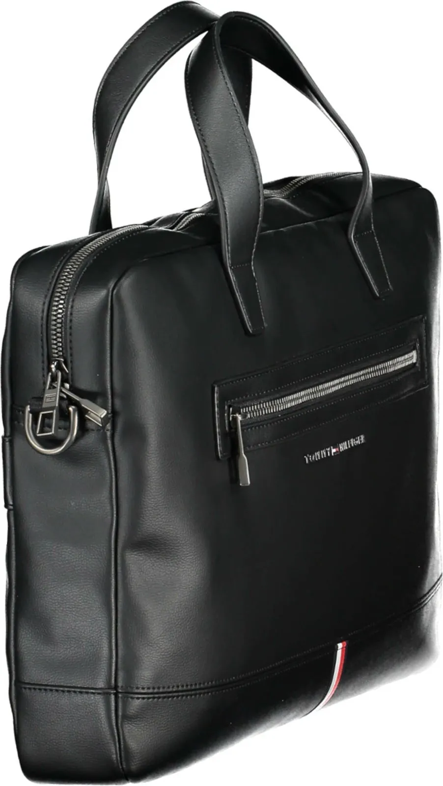 Çantë pune TOMMY HILFIGER MAN BLACK BRIEFCASE, meshkuj, e zezë - 3