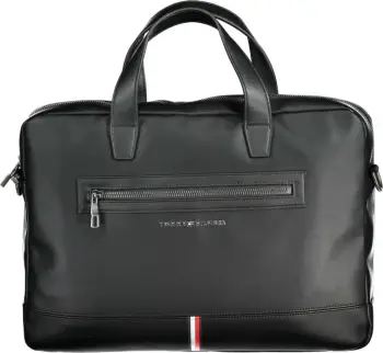 Çantë pune TOMMY HILFIGER MAN BLACK BRIEFCASE, meshkuj, e zezë