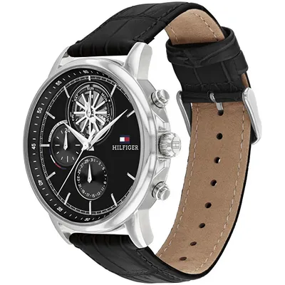 Orë dore për meshkuj Tommy Hilfiger, e zezë - 3
