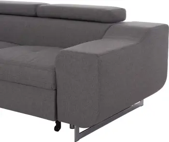 Kënd-sofë me hapësirë për depo, Encore FH3301.01L, material gri, 285x205x90cm