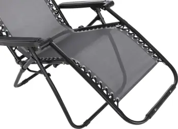 Karrige relaks COMPANION HM5095.11, metal i zi + textilene gri, 67x145x110H cm