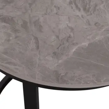 Set tavolinash kafeje 2 copë, sipërfaqe qeramike, pamje mermeri gri, TALOS FH18140.04, 70x45.5cm
