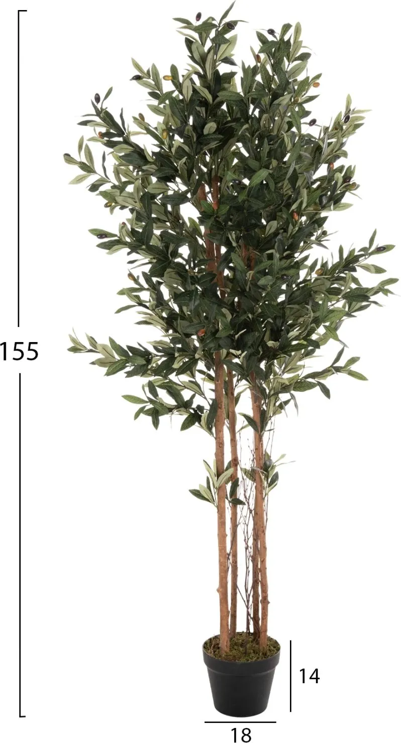 Bimë dekorative sintetike, ulli në vazo, 155cm - 3