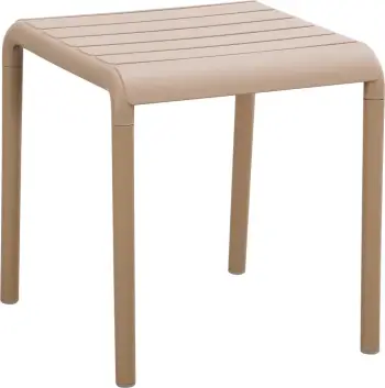 Tavolinë katrore për kafe, polipropilenë, ngjyrë kapuçino, KORVER FH6335.04, 45x45x48cm