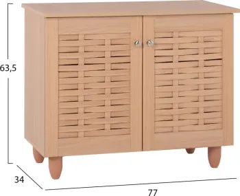 Raft këpucësh-kabinet CASSIOPE FH2208.09 melaminë ngjyrë druri natyral 77Χ34Χ63.5Hcm
