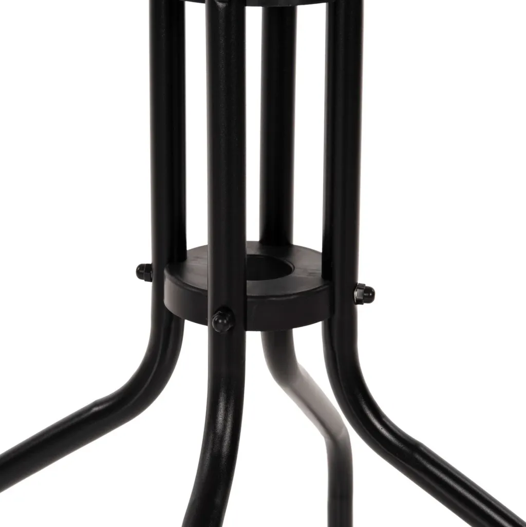 Tavolinë e rrumbullakët LIMA, metal i zi, sipërfaqe qelqi të kalitur, FH5079.03, Φ60x68 cm - 7
