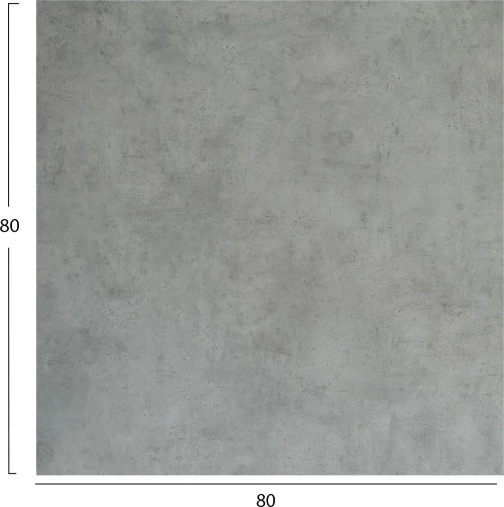 Sipërfaqe tavoline katrore HPL, ngjyrë çimento, 80x80cm, set prej 2 copash - 2