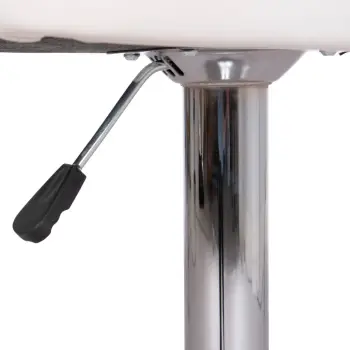 Karrige për bar rrotulluese DIANA, lëkurë PU e bardhë, metal krom, FH202.22, 44x52x109cm, set prej 2 copë
