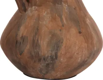 Vazo dekorative VERMO, terrakotë, ngjyrë kafe e furçuar, FH4399, 25x28cm