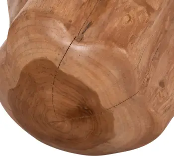 Dekor për dysheme CLEMOR, sferë prej druri tik, ngjyrë natyrale, Φ40cm