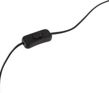 Llambë tavoline GEILO FH7416.11, metal i zi, kapak PVC i zi, 25x48.5cm