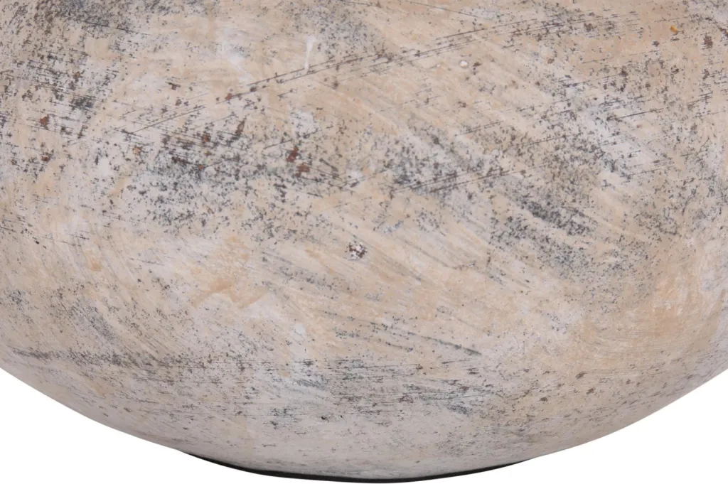Vazo dekorative tavoline VERMO, terrakotë, ngjyrë ecru, Φ27x18cm - 1