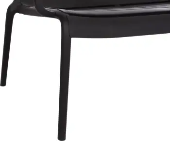Stol dy vendësh polipropileni, i zi, KORVER FH6332.02, 113x65x76cm