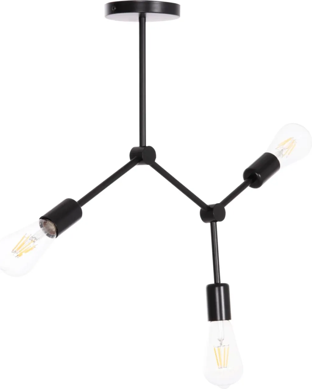 Llambë tavani me 3 drita, metal i zi, LIGHTY FH7404.11, 52x5x48cm - 2