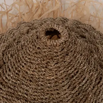 Llambë tavani varëse, fibra palme dhe thekë bari deti, natyrale, FH7819, 42x34cm