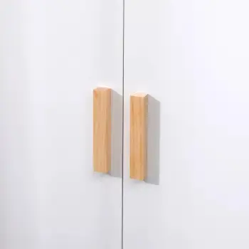 Dollap për fëmijë PASCHAL, ngjyrë e bardhë, këmbë prej druri pishe, 96x44x170cm