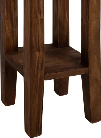 Tavolinë anësore prej druri mahogany me sirtar, ngjyrë natyrale, 25x25x66,5H cm, FH9484.01