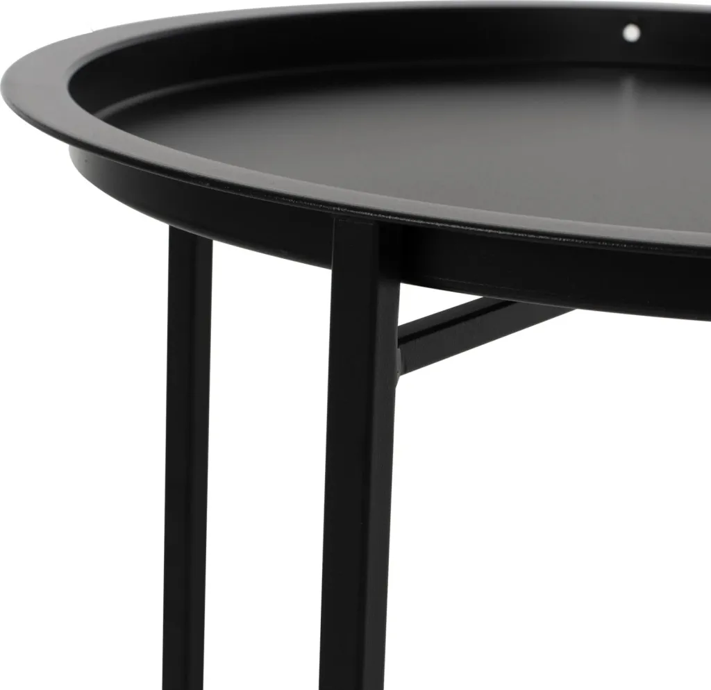 Tavolinë e palosshme metalike e zezë 45 cm (HM5287.01), zezë - 3