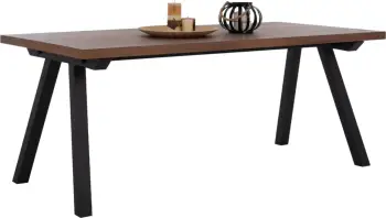 Tavolinë ngrënieje ARTI FH9305.02 MDF sipërfaqe ngjyrë arre këmbë metali 180x90x75H