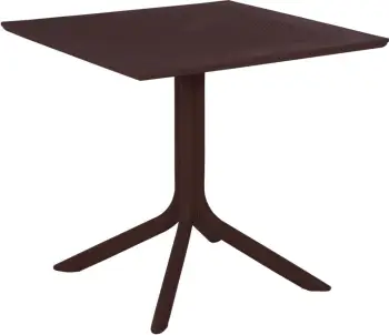 Tavolinë katrore për jashtë, polipropileni, ngjyrë kafe, LUNAR FH5930.13, 80x80x75 cm
