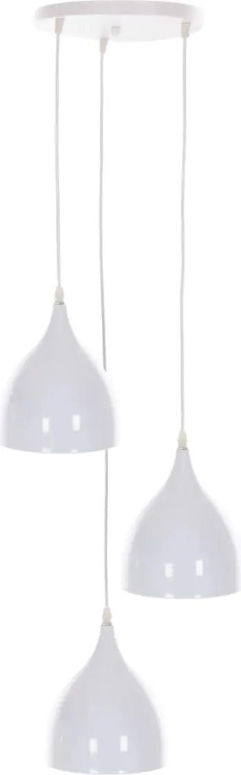 Llambë varëse tavani 3-dritash, metal i bardhë, FH4138, Φ33x33-115H cm