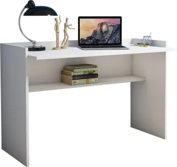 Tavolinë melamine e bardhë 118x58x80Hcm.FH9227.11
