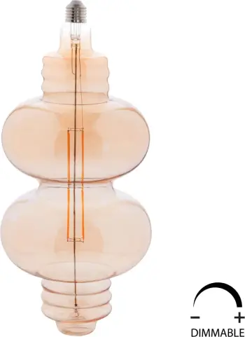 Llambë LED filament, 8W, E27, 3000K, ngjyrë ari, e zbehtë