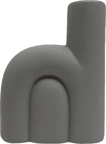 Dekor tavoline prej qeramike, ngjyrë gri mat, FH4640.03, 19.5x7x24.5 cm