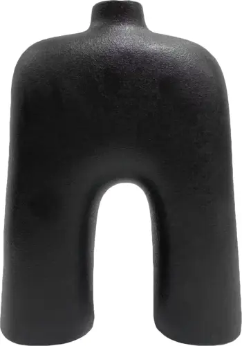 Dekor tavoline prej qeramike, seri ISIL, FH4599.02, ngjyrë e zezë matte, 21x6.7x29.2H cm