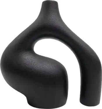 Dekor tavoline qeramike ISIL FH4597.02, ngjyrë e zezë mat, 29.5x11x29H cm