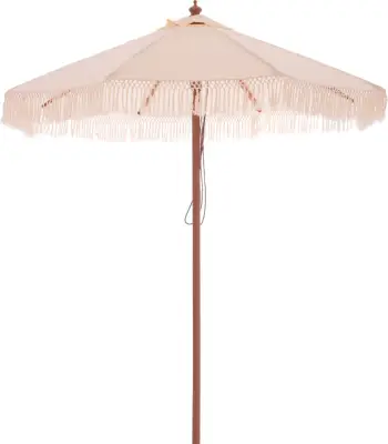 Ombrellë profesionale Wagner, makrame krosi, ngjyrë bezhë, skelet druri, Φ225x2.60Y m, FH5777.01