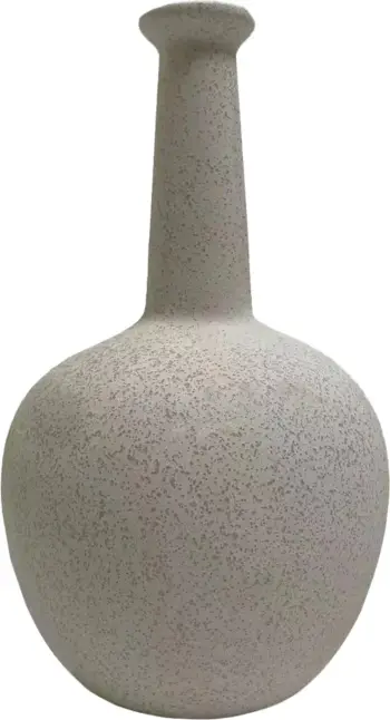 Dekor tavoline qeramike ELENDIL FH4593.01 ngjyrë e bardhë me kristalizim Φ15x25Hcm