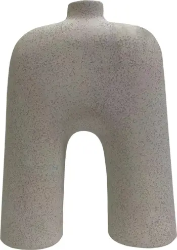 Dekor tavoline prej qeramike, seria ISIL FH4599.01, ngjyrë e bardhë e zbehtë me kristalizim, 21x6.7x29.2H cm