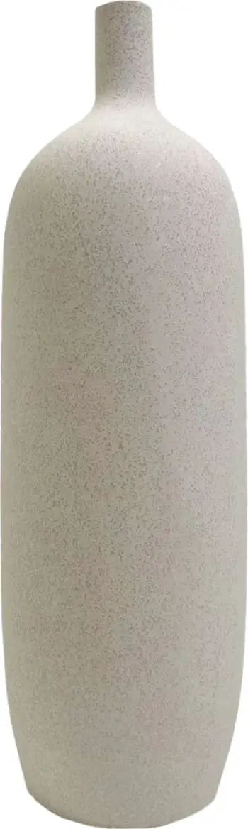 Dekor tavoline prej qeramike GALAD FH4623.01, ngjyrë e bardhë e zbehtë me kristalizim, Φ18x57Hcm