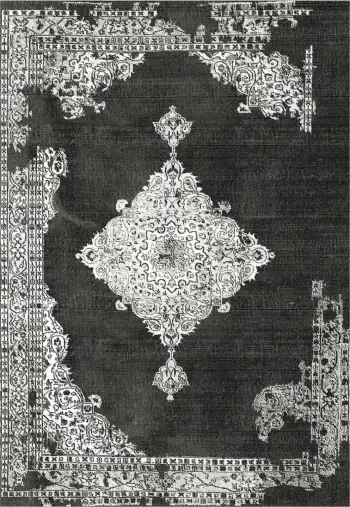 Tapet vintage gri me franja, JOSIANE, FH7676.12, 80x150cm