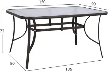 Set kopshti tavolinë & karrige FH10572.02, 7 pjesë, të kafta