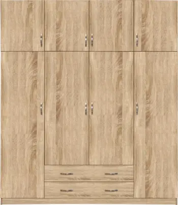 Dollap 4 dyer me papafingo 200x240x55.5 dhe 2 sirtarë sonama