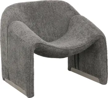 Karrige SPINER FH9599.01, pëlhurë boucle gri, 81x64x74H cm