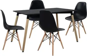 Set tavoline ngrënieje 5 pjesë me tavolinë dhe 4 karrige FH102225 120x80x73 cm