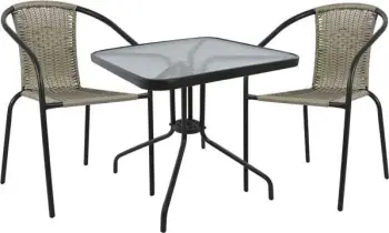 Set kopshti tavolinë & karrige FH5182.01, 3 pjesë, hiri