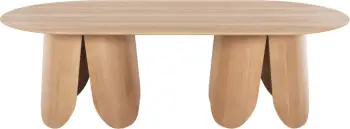 Tavolinë ngrënieje ovale DENTY FH9611.01 MDF me furnir lisi - lis natyral 240x120x75Hcm
