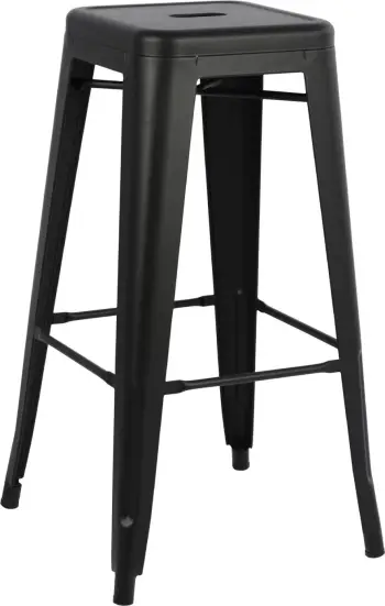 Stol bari Melita-Pro prej metali 43x43x78Hcm (HM8642.42), zezë