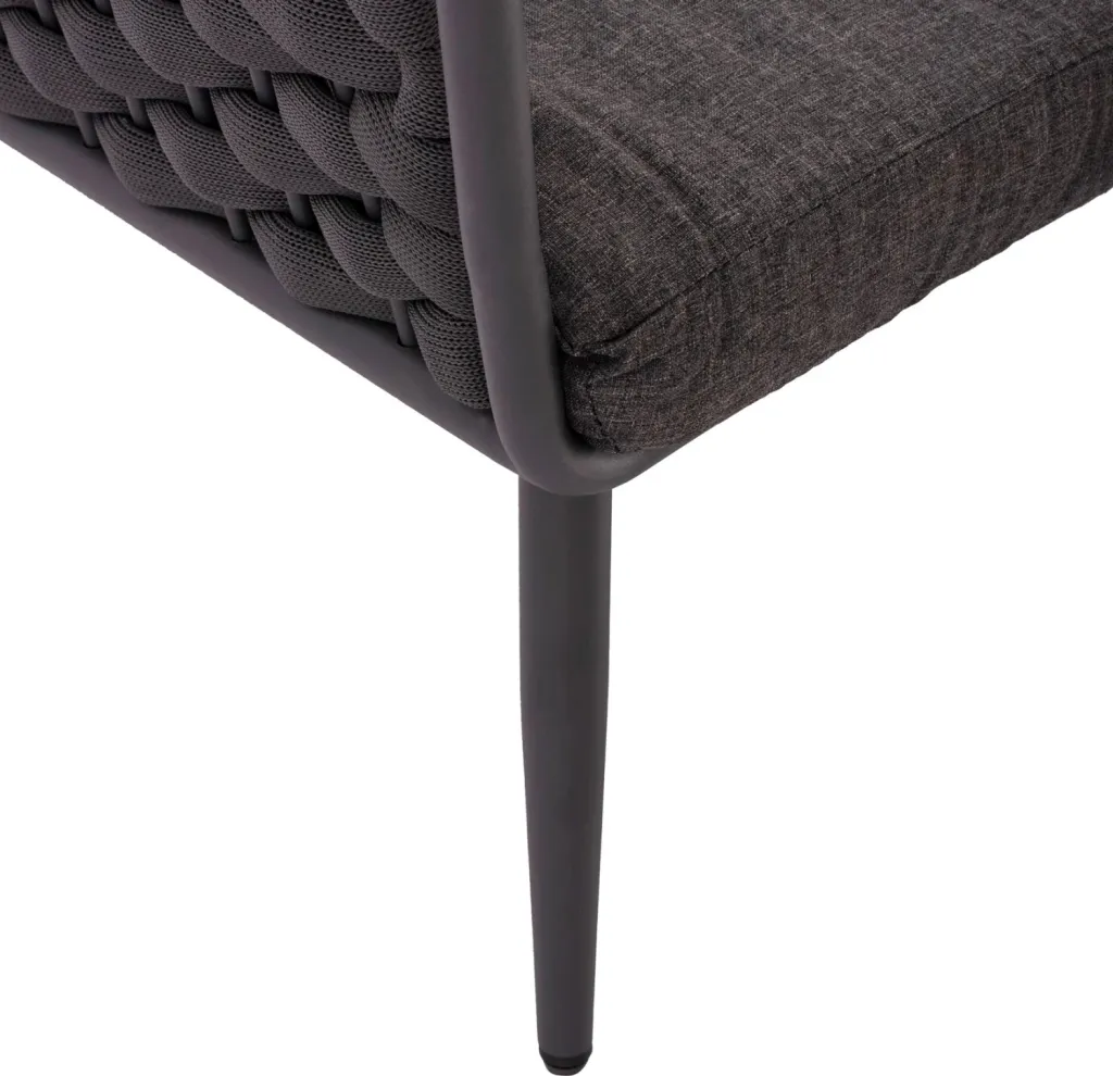 Set dhomë ndenjeje metal + wicker HM5711, gri - 8