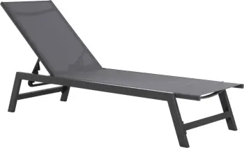 Shezlong alumini me mbështetëse koke RABIA FH5982.03 në antracit 191,5x60x89,5Hcm