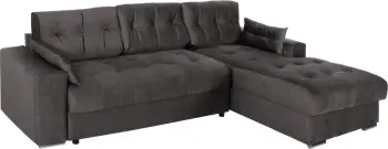 Divan këndor (djathtas) me hapësirë magazinimi CLANCY FH3281.02R pëlhurë antracit 308x181x92H cm