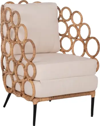 Karrige RINGER FH9341 rattan-metal ngjyrë natyrale 65x69x86H cm