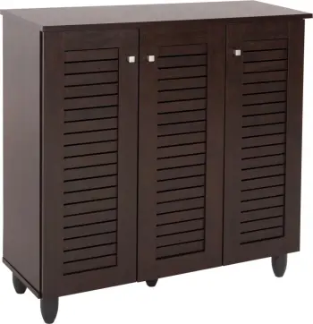 Dollap këpucësh PROLLY FH9609.01 melaminë ngjyrë wenge-3 dyer-4 rafte 87x32x88H cm